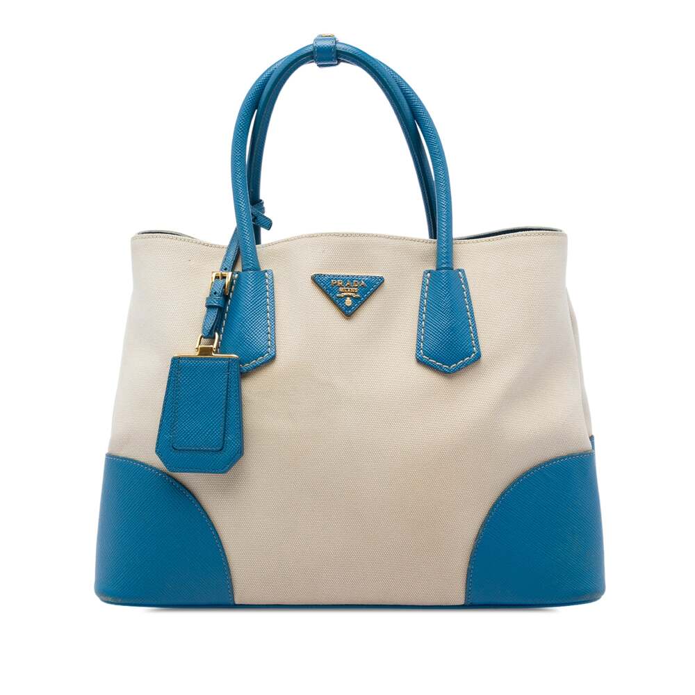 Prada Cuir Double Tote Canvas And #317397P90B